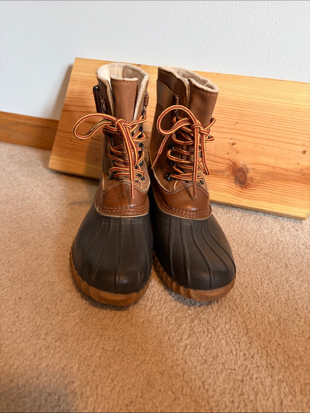 Esprit Brown and Black Waterproof Women's Winter Lace-Up Boots